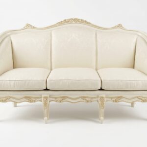 Royal Heritage Carved Sofa Set – 3+2+1 Seater (Ivory White)